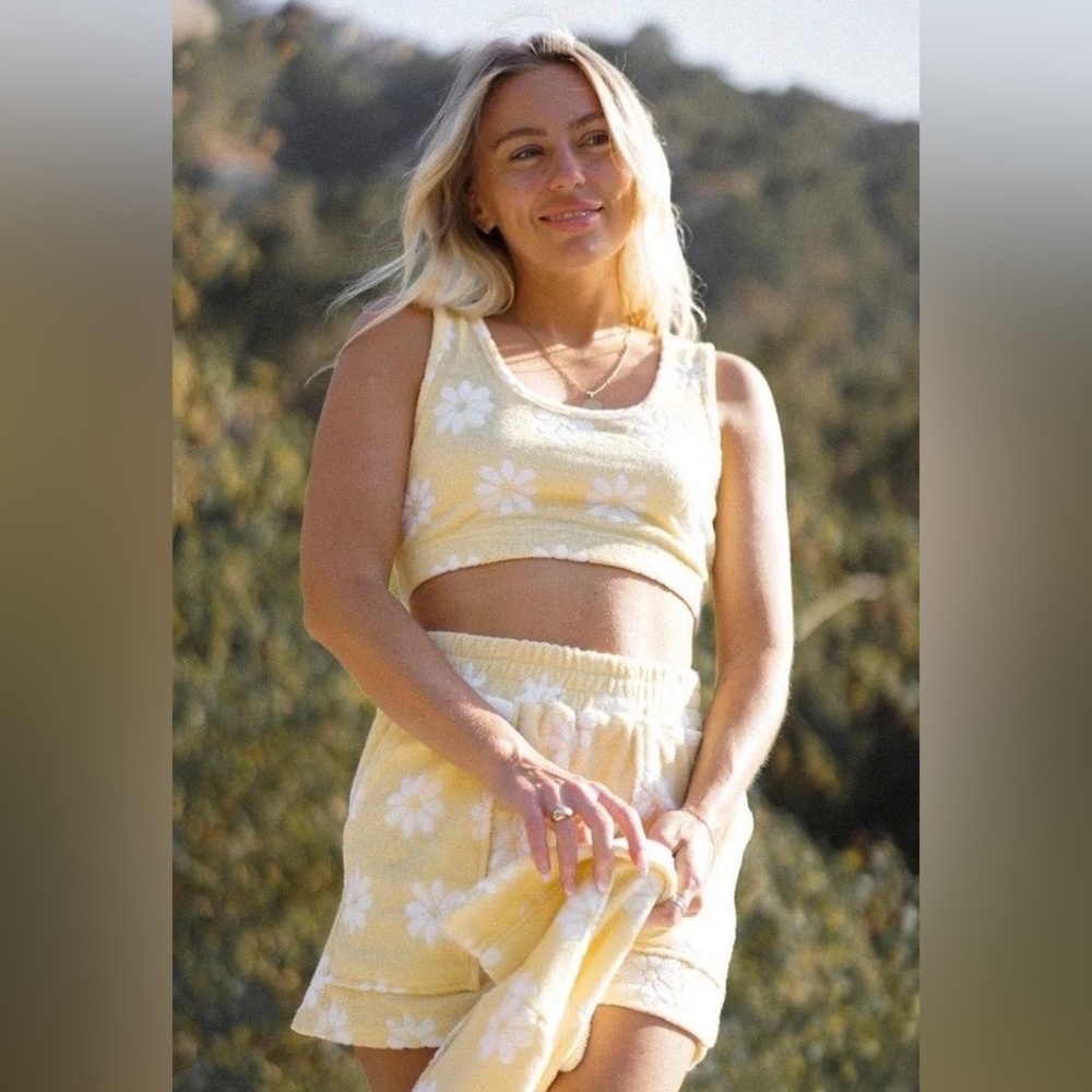 🚫SOLD🚫 Yellow The Label Salty Terry Daisy Set